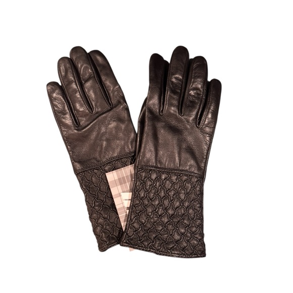 GH Black Leather Women’s Gloves M - Picture 3 of 8